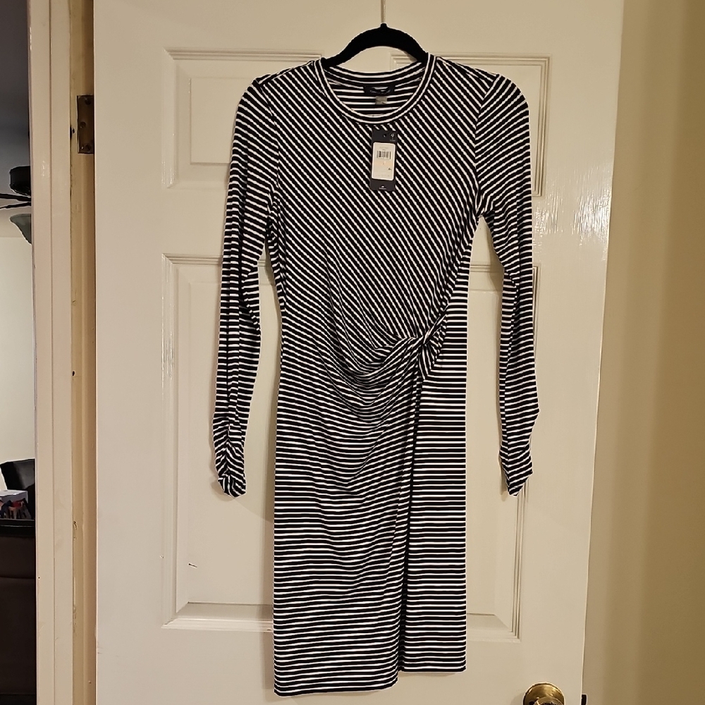 Tommy Hilfiger Striped Navy and White Dress